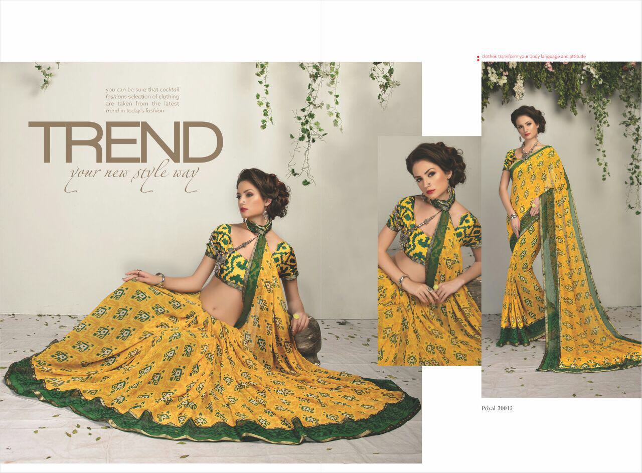 Shravika priyal vol-1 Wholesale printed Ethnic Saree